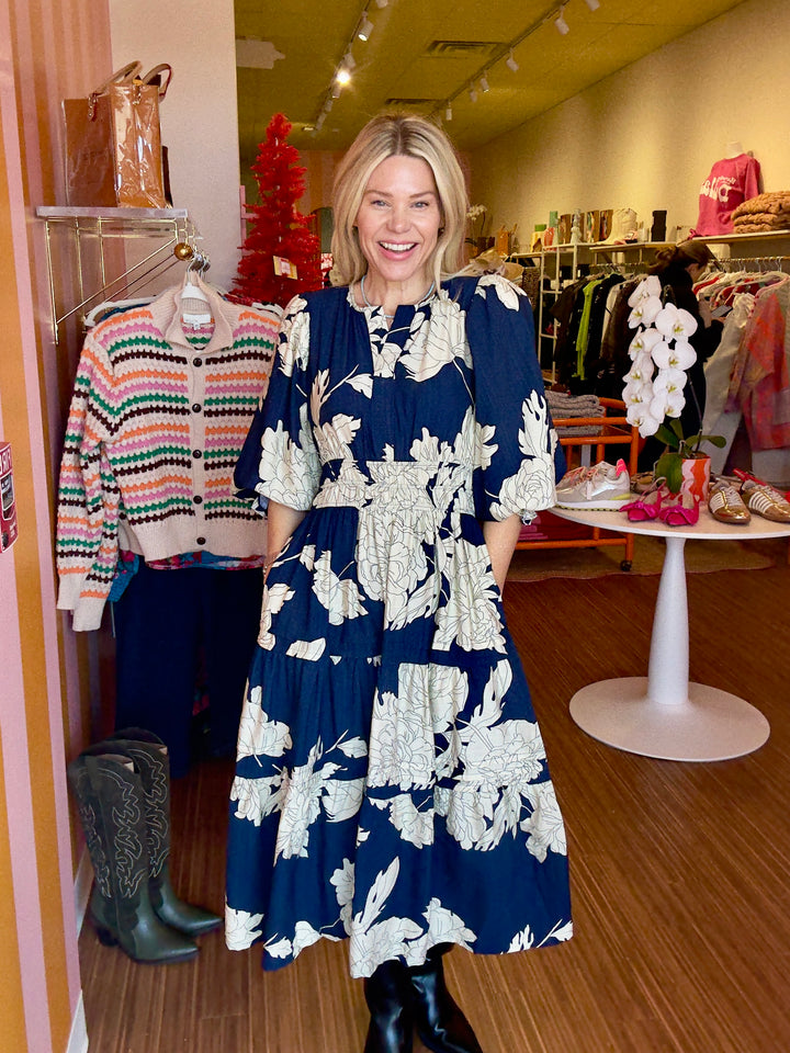 NAN NAVY FLORAL DRESS