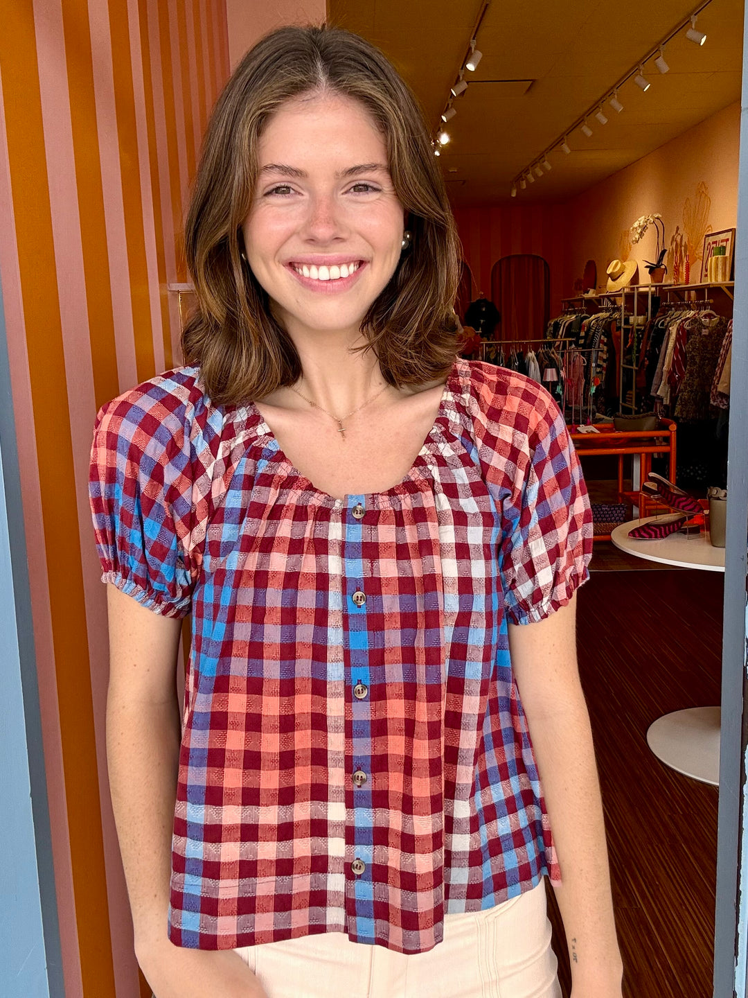 FRAN GINGHAM TOP