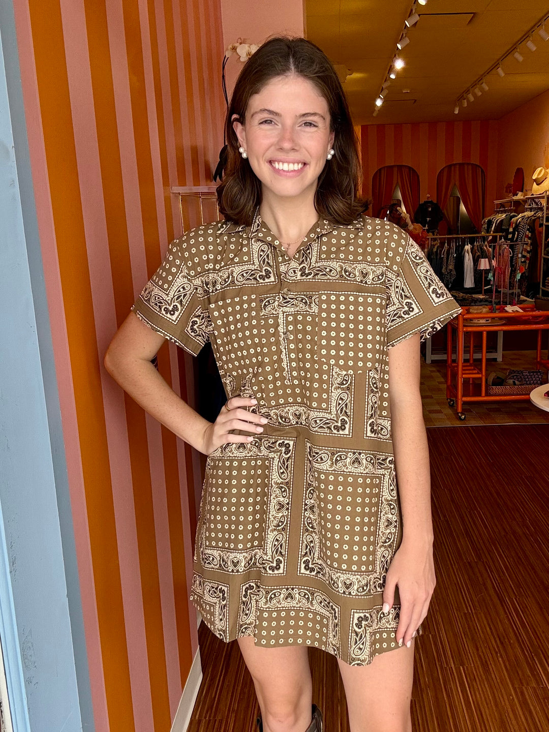 BANDANA DRESS OLIVE