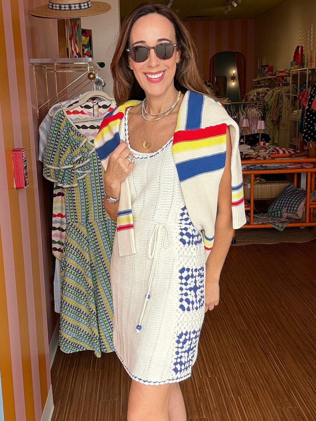 AVALON CROCHET MINI DRESS