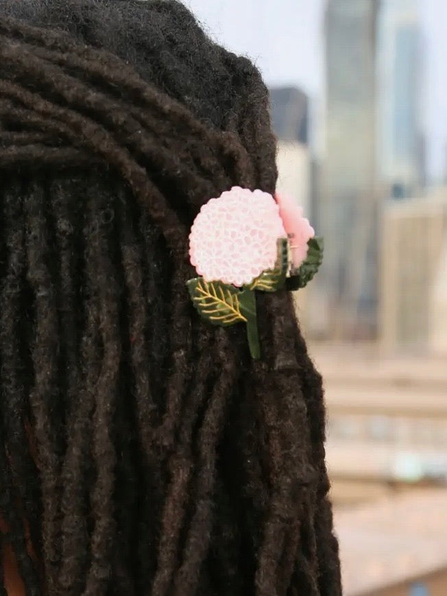 HYDRANGEA CLAW CLIP PINK