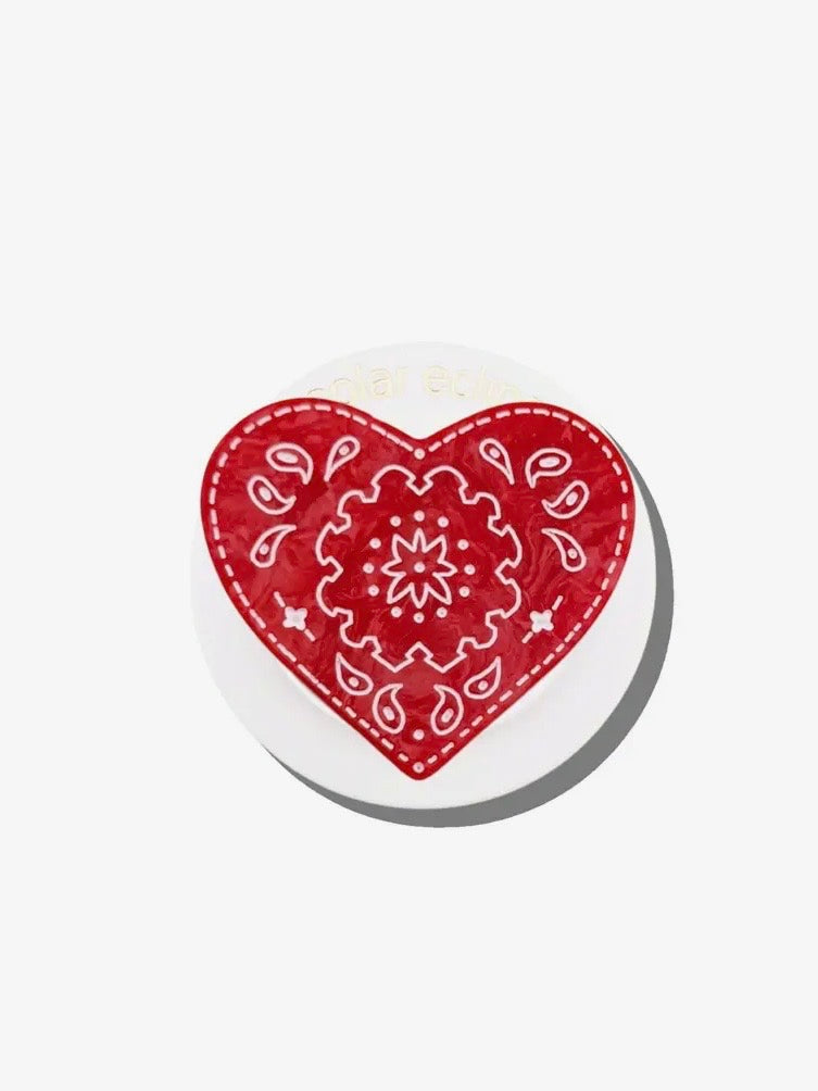 PAISLEY HEART RED GRIP