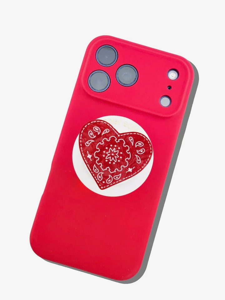PAISLEY HEART RED GRIP
