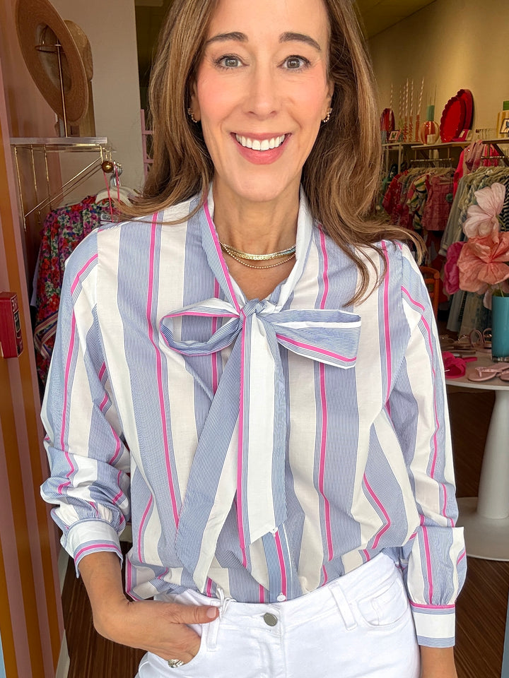BONNIE BOW TIE BLOUSE