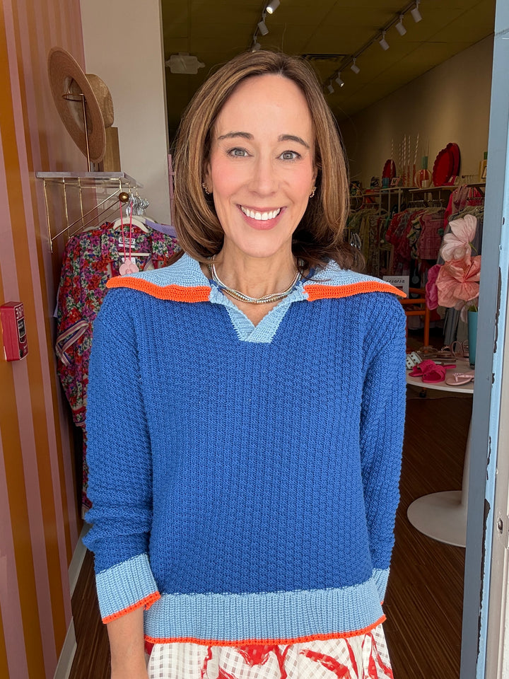 MATCH BLUE SWEATER