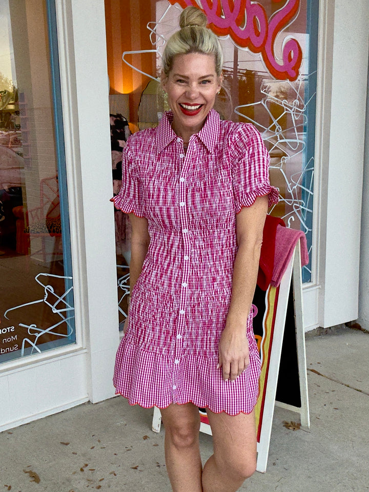 GABBY GINGHAM MINI DRESS