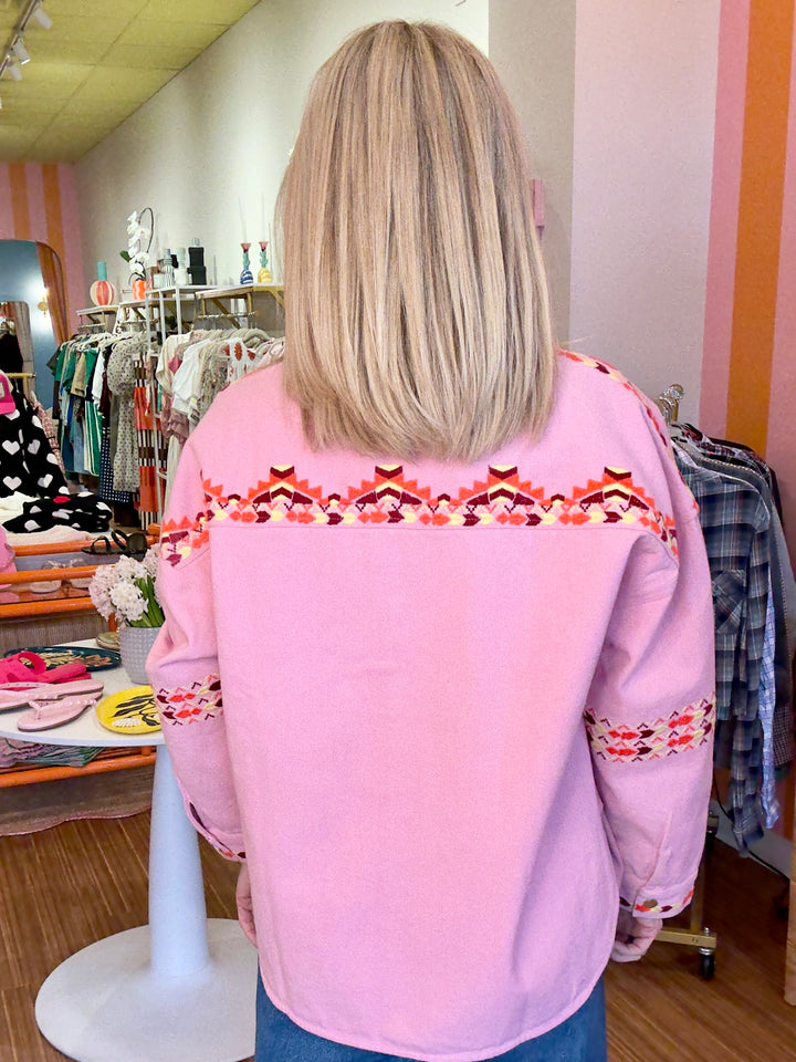 VEIDA PINK DENIM SHIRT