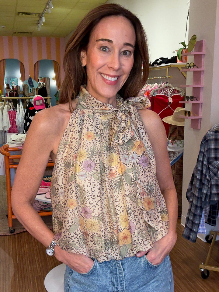 AMELIA ANIMAL PRINT TOP