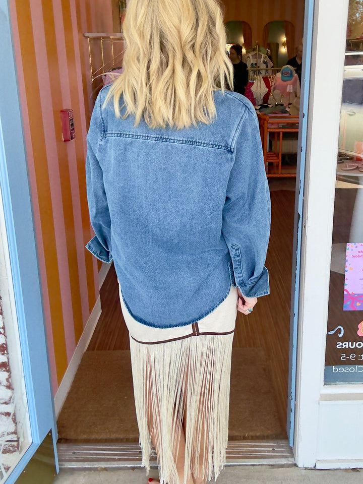 FINE FRINGE SKIRT