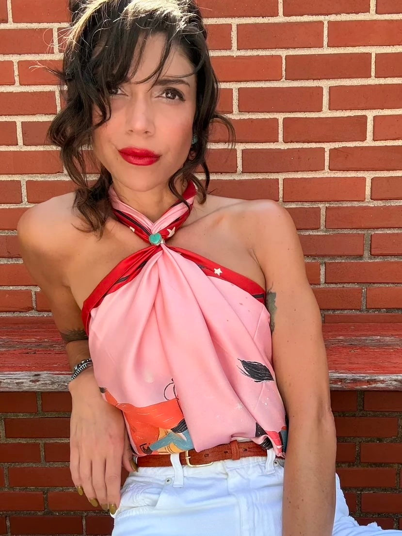 JOY RIDE SILK SCARF - TEXAS SIZED