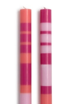 STRIPE AND GLOW TAPER CANDLES