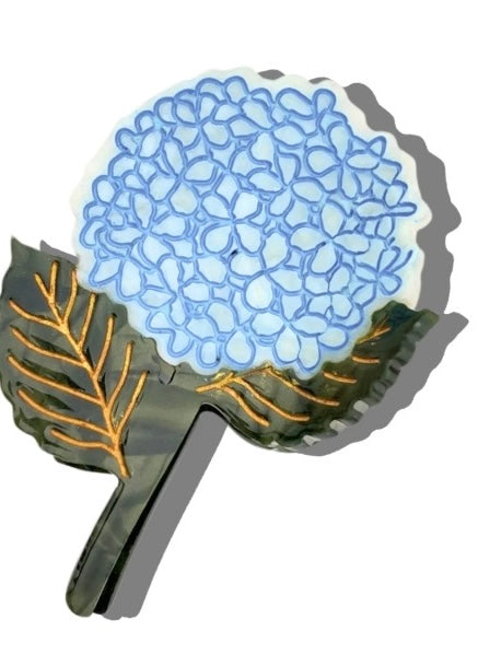 HYDRANGEA HAIR CLIP BLUE